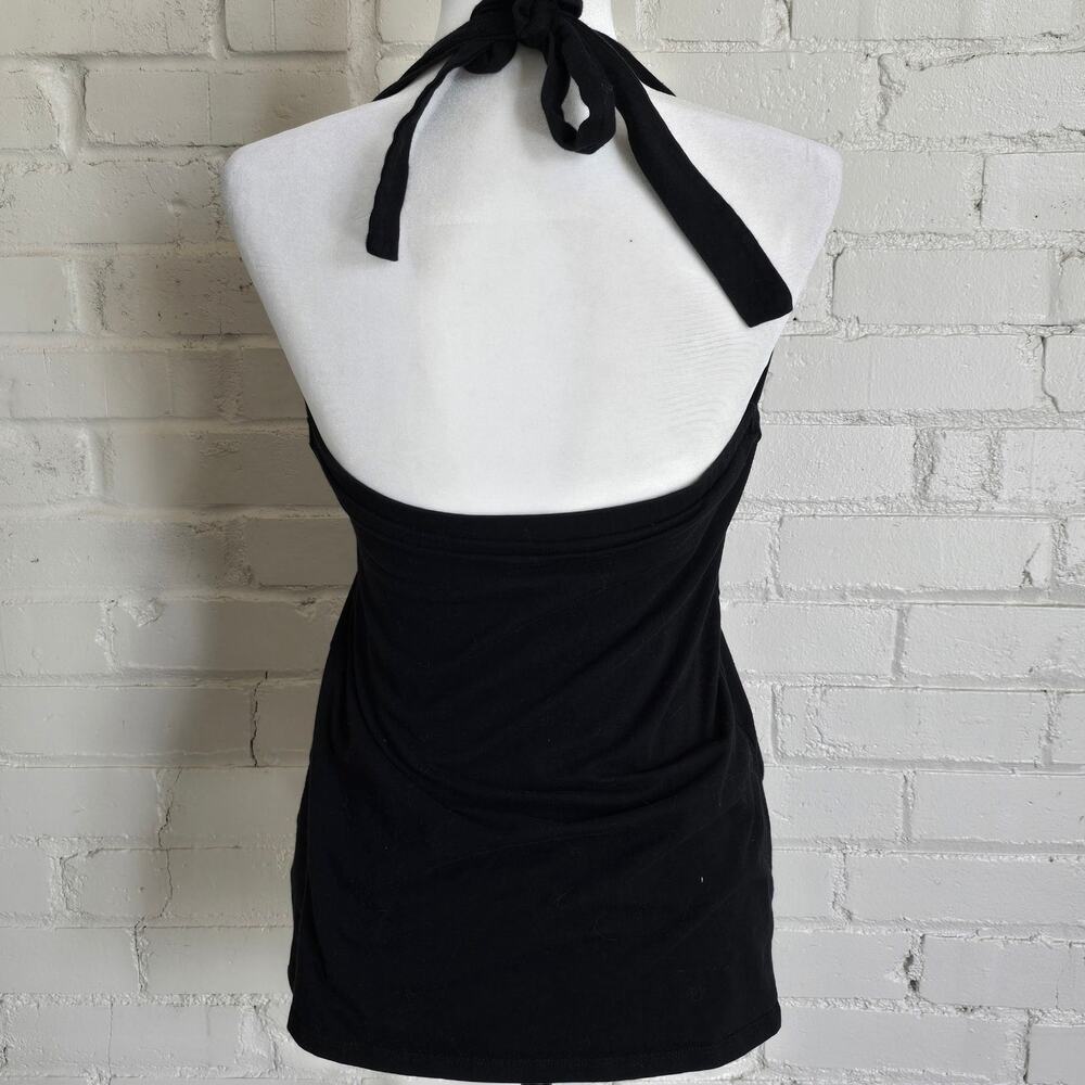 Retro Chic by Torrid Black Halter Top Tank Pinup Rockabilly Stretch Plus Size 0 - Picture 3 of 7